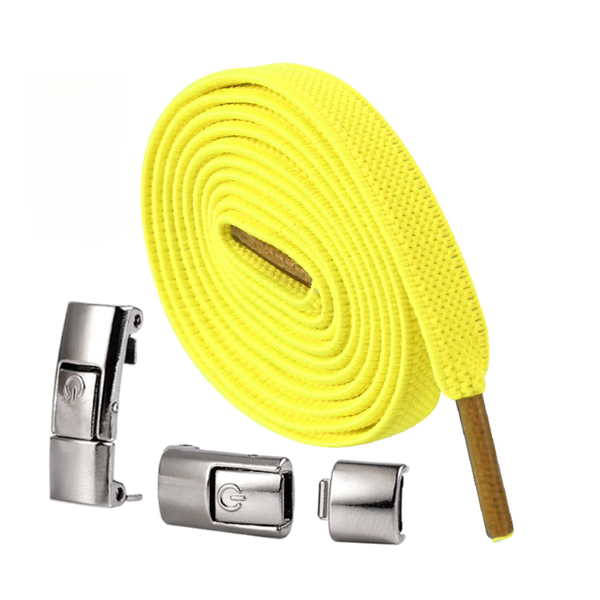 Press Lock Elastic Shoelaces Widened Flat No Tie Laces For Kids And Adult Shoes Shoe Laces