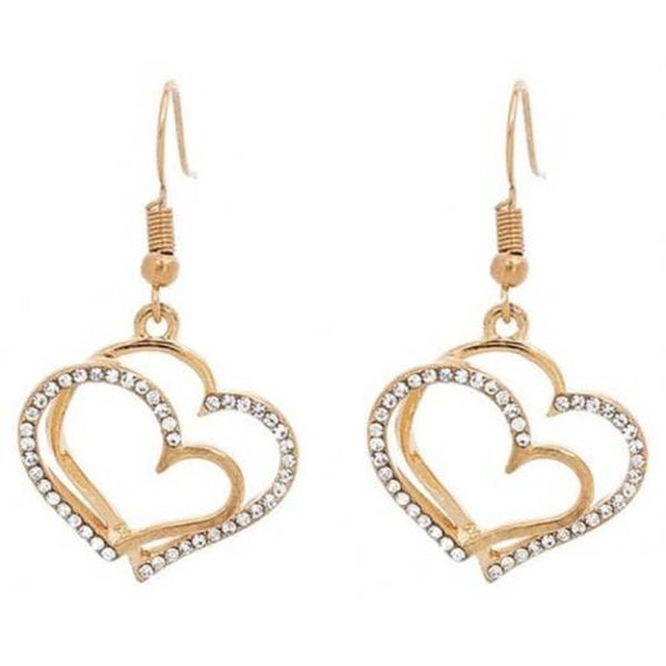 Princess Bride Bridesmaid Romantic Wedding Creative Necklace Earring Set Fashion Gold