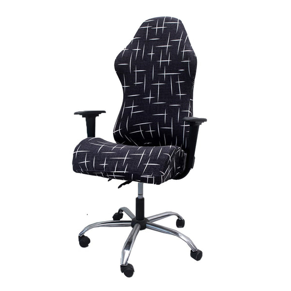 Printed Ergonomic Office Computer Game Chair Stretchy Seat Cover Slipcovers