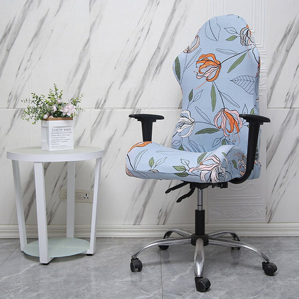 Printed Ergonomic Office Computer Game Chair Stretchy Seat Cover Slipcovers