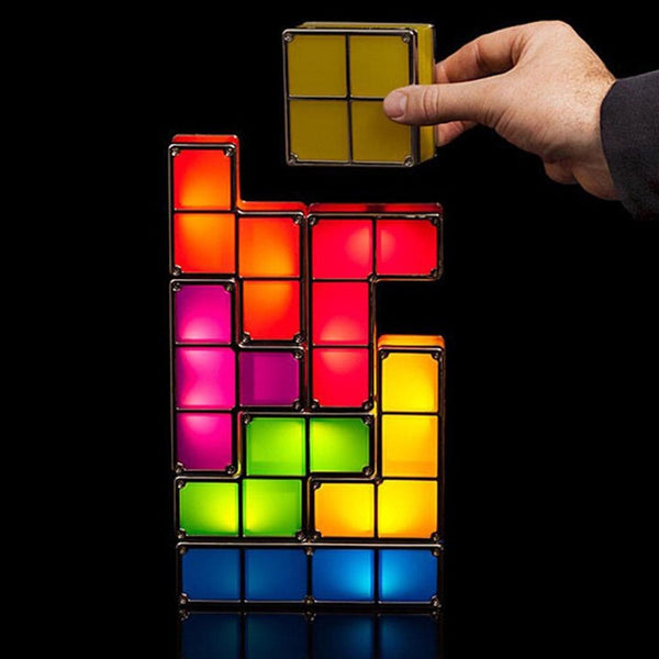 Tetris Puzzle Light Stackable Led Block Lamp Night Novelty Gift Lamps