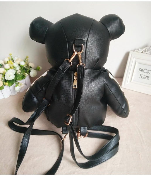 Punk Goth Skeleton Bear Backpack | Kawaii Accessories For Women