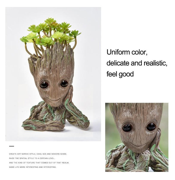 Mini Flower Pot Groot Flowerpot Planter Cute Tree Man Pen Holder Baskets Pots Window Boxes