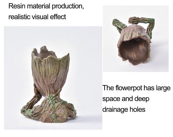 Mini Flower Pot Groot Flowerpot Planter Cute Tree Man Pen Holder Baskets Pots Window Boxes