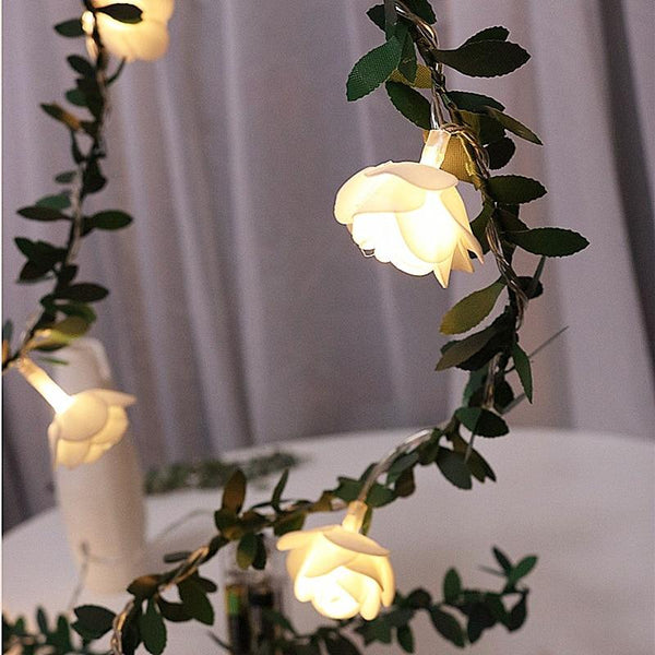 10 / 20 40Leds Rose Flower Fairy Battery Powered String Lights