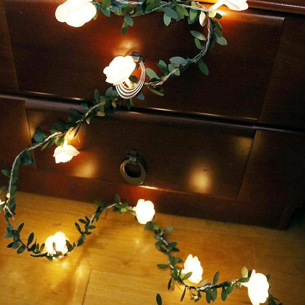 10 / 20 40Leds Rose Flower Fairy Battery Powered String Lights