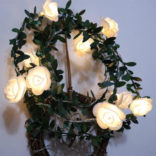 10 / 20 40Leds Rose Flower Fairy Battery Powered String Lights