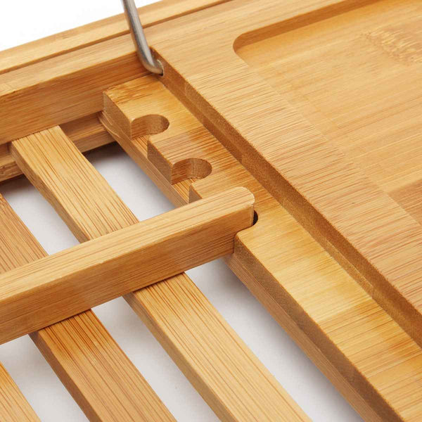 Luxury Bamboo Bath Shelf Bathtub Tray Caddy Bathroom Accessories Bath Caddies & Trays