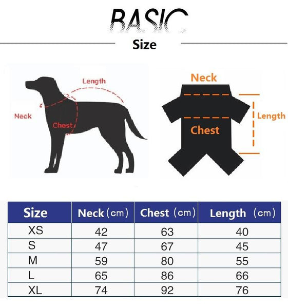 Warm Fleece Large Pet Dog Jacket With Reflective Strip Dog Clothing & Shoes