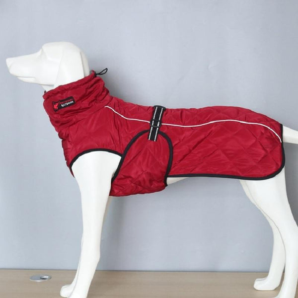 Warm Fleece Large Pet Dog Jacket With Reflective Strip Dog Clothing & Shoes