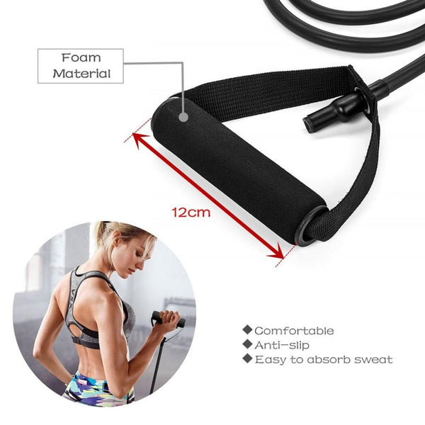 120Cm Yoga Pull Rope Elastic Resistance Bands Fitness Workout Resistance Trainers