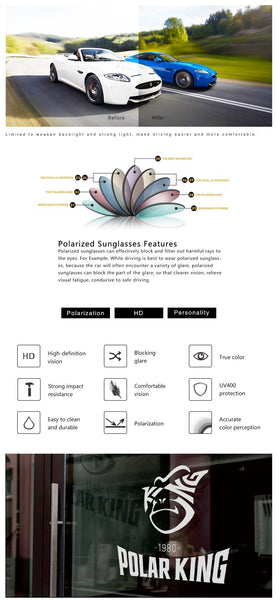 Aluminium Frame Red Black Polarized For Men Eye Protection Sunglasses