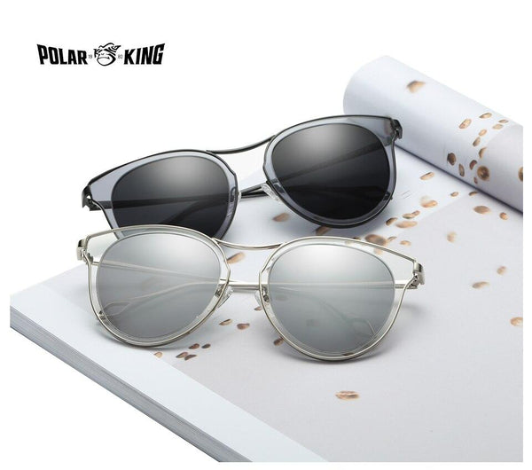 Black Designer Fashion Metal Frame Polarized For Women Sunglasses