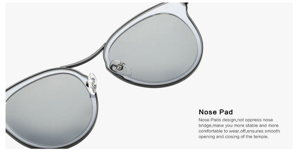 Black Designer Fashion Metal Frame Polarized For Women Sunglasses