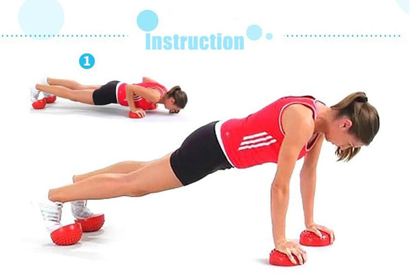16Cm Inflatable Massage Yoga Ball Bumpy Pilates Balance Core Fitness