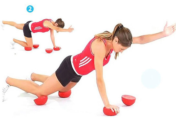 16Cm Inflatable Massage Yoga Ball Bumpy Pilates Balance Core Fitness Balance Trainers