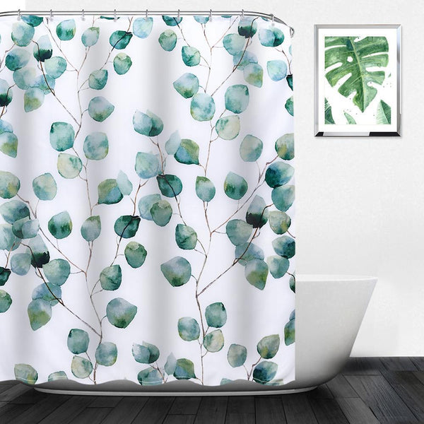 Watercolor Eucalyptus Shower Curtain Shower Curtains