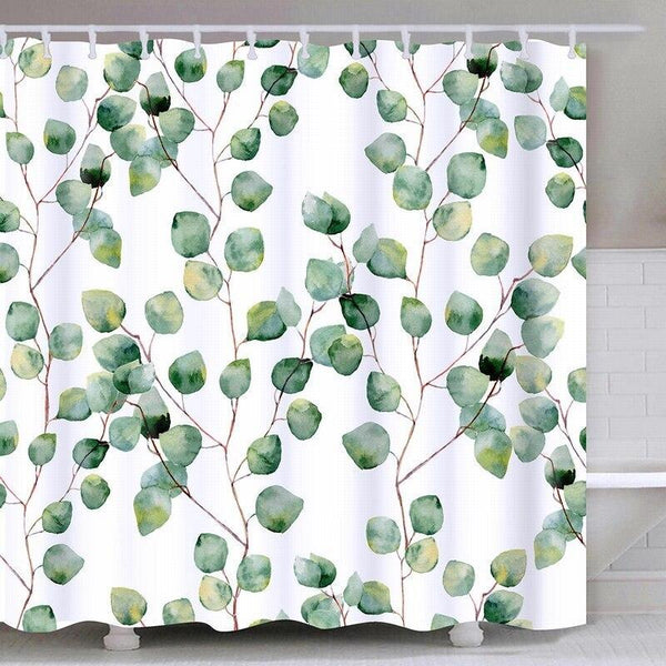 Watercolor Eucalyptus Shower Curtain Shower Curtains