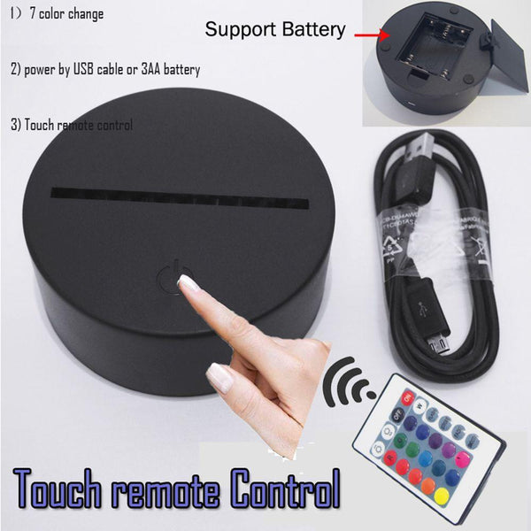 3D Lamp Lilo Stitch Led Night Light 7 Colour Changing Lamps