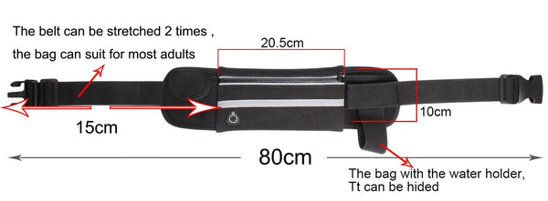 Running Bum Bag Fanny Pack Travel Waist Bags Money Zip Belt Pouch Sports Wallet Waist Packs & Bags