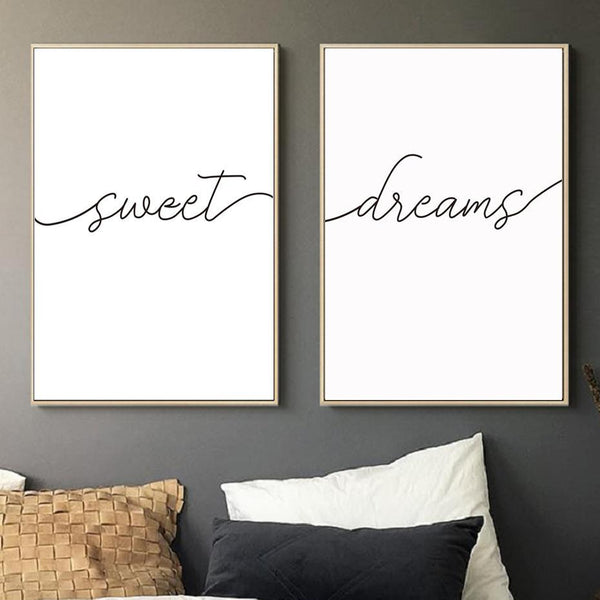 Sweet Dreams Canvas Prints Simple Wall Art Decor Posters & Prints