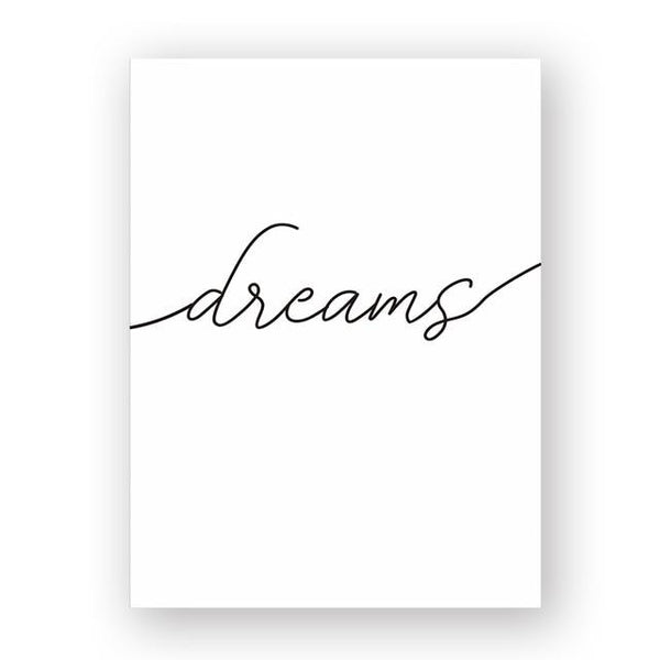 Sweet Dreams Canvas Prints Simple Wall Art Decor Posters & Prints