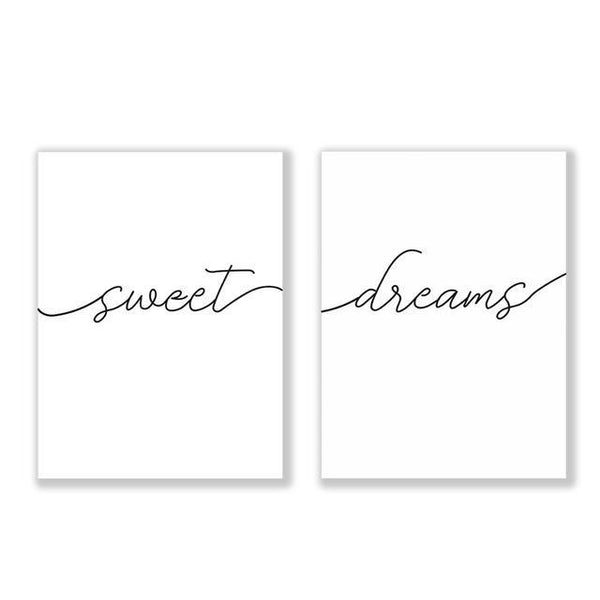 Sweet Dreams Canvas Prints Simple Wall Art Decor Posters & Prints