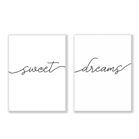 Sweet Dreams Canvas Prints Simple Wall Art Decor Posters & Prints