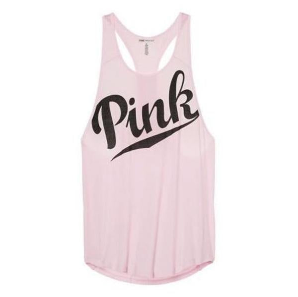 Sleeveless Pink Racerback Workout Tank Top Activewear For Women Activewear Tops