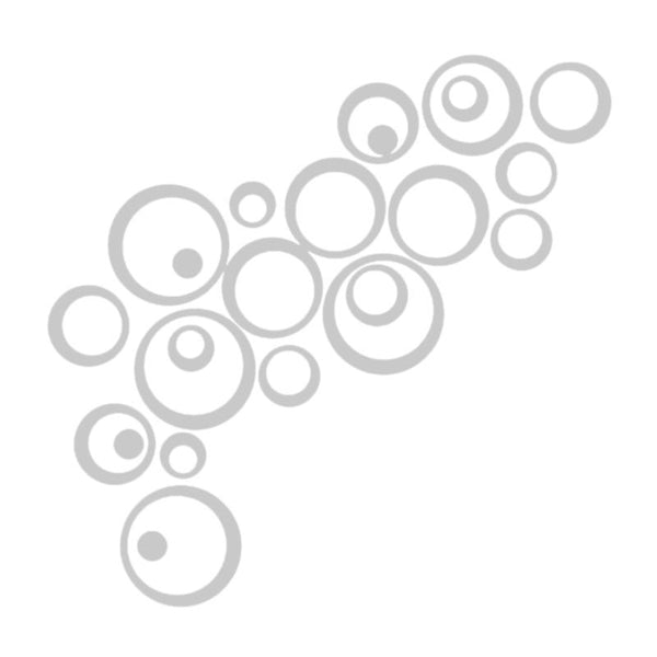 24Pcs Little Circles Removable Mirror Decor Wall Stickers