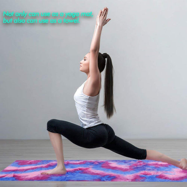 Tie Dye Print Yoga Pilates Meditation Non Slip Towel
