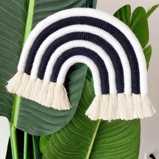 Macrame Rainbow Wall Hanging Decor Kids Wall Stickers