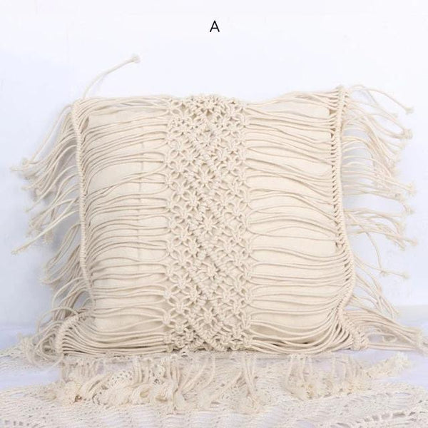 Hand Woven Macrame Pillow Covers Boho Decor Cushions & Decorative Pillows