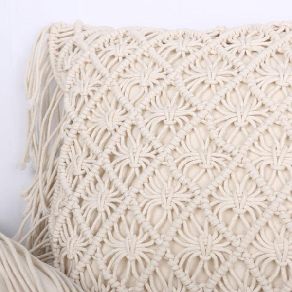 Hand Woven Macrame Pillow Covers Boho Decor Cushions & Decorative Pillows