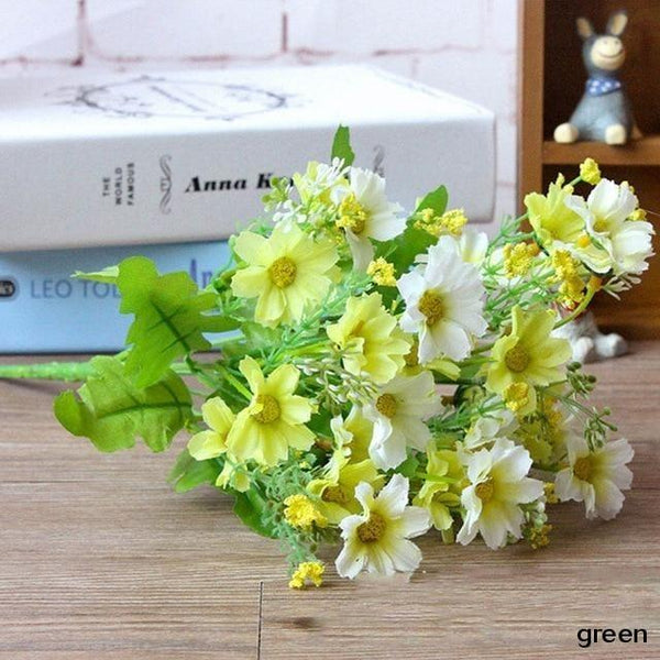 28 Head Cineraria Artificial Flower Bouquet Decor Floral Décor