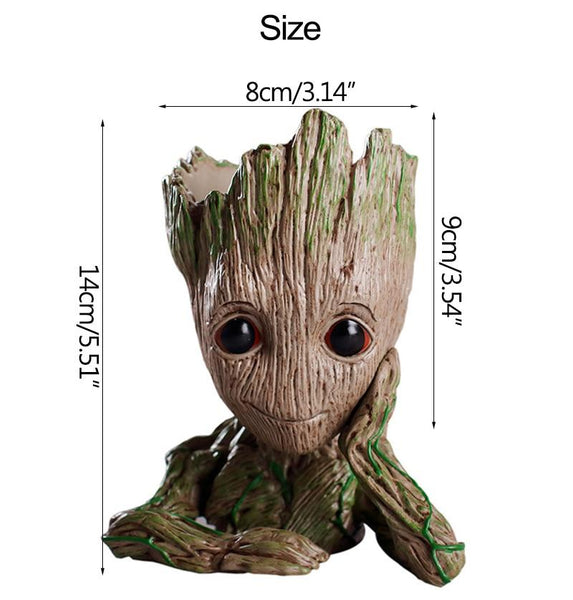 Mini Flower Pot Groot Flowerpot Planter Cute Tree Man Pen Holder Baskets Pots Window Boxes
