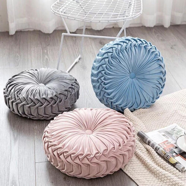 Soft Velvet Pleated Floor Cushion Cushions & Decorative Pillows