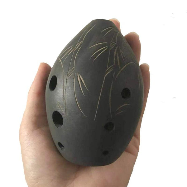 8 Holes Black Clay Xun Chinese Musical Instrument For Beginners Ocarinas