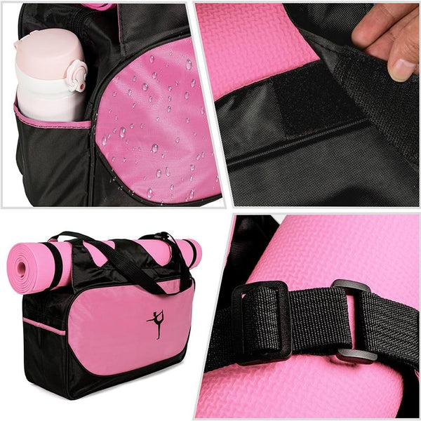 Multi Purpose Gym Bag With Yoga Mat In Blue / Pink Green Purple Orange Exercise Mats