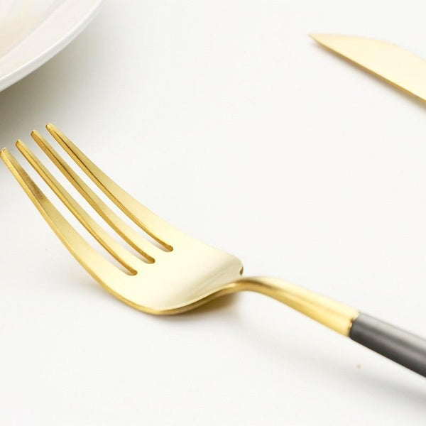 Gold Dipped Elegant Cutlery Flatware Cutlery Sets