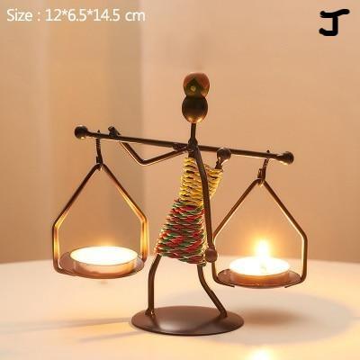 Vintage Metal Tealight Candle Holders Figurines Home Decor Gifts