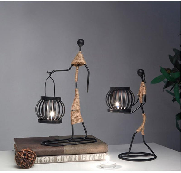 Metal Tealight Candle Holders Figurines Decor Gifts Candle Holders & Accessories