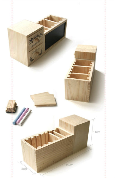 Pen Holder With Blackboard Cute Desk Tidy Organizer Pen Holders