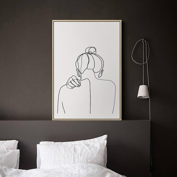 Abstract Feminine Beauty Minimalist Wall Art Unframed Canvas Print Posters & Prints