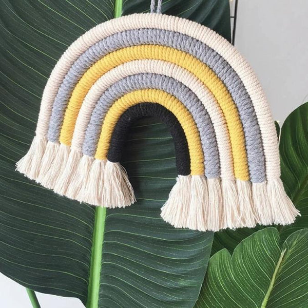 Macrame Rainbow Wall Hanging Decor Kids Wall Stickers