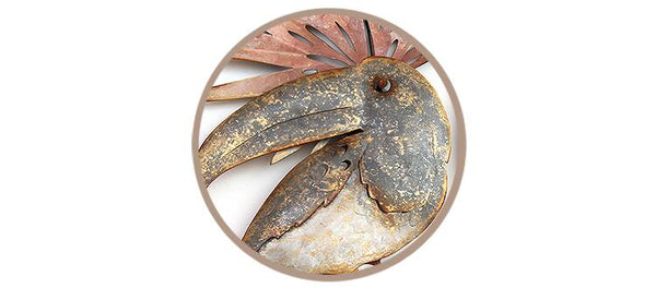 Modern Wrought Iron 3D Flower Or Birds Hanging Wall Decorations Sculptures & Figurines