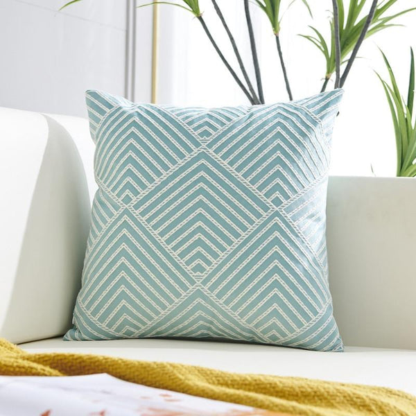 Modern Geometric Embroidered Velvet Cushion Covers Decor Cushions & Decorative Pillows