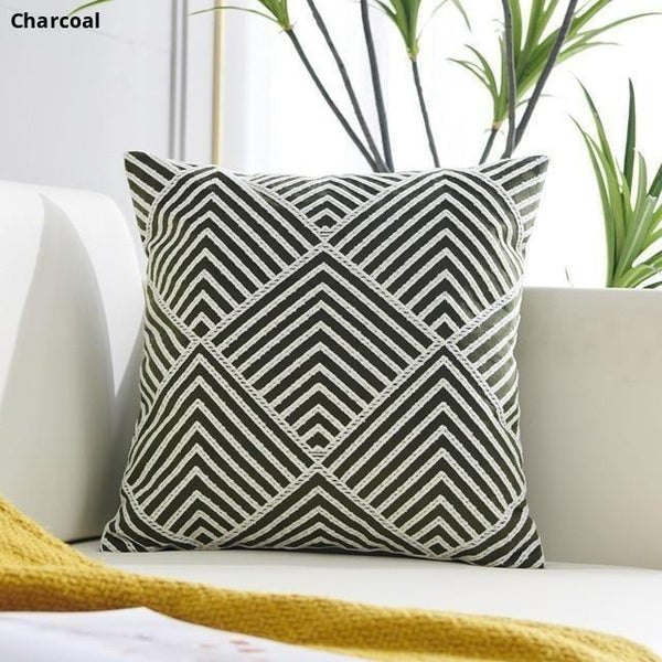 Modern Geometric Embroidered Velvet Cushion Covers Decor Cushions & Decorative Pillows