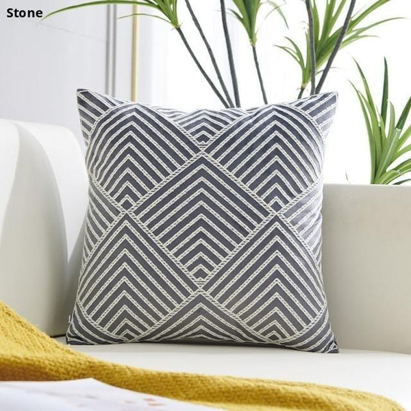 Modern Geometric Embroidered Velvet Cushion Covers Decor Cushions & Decorative Pillows