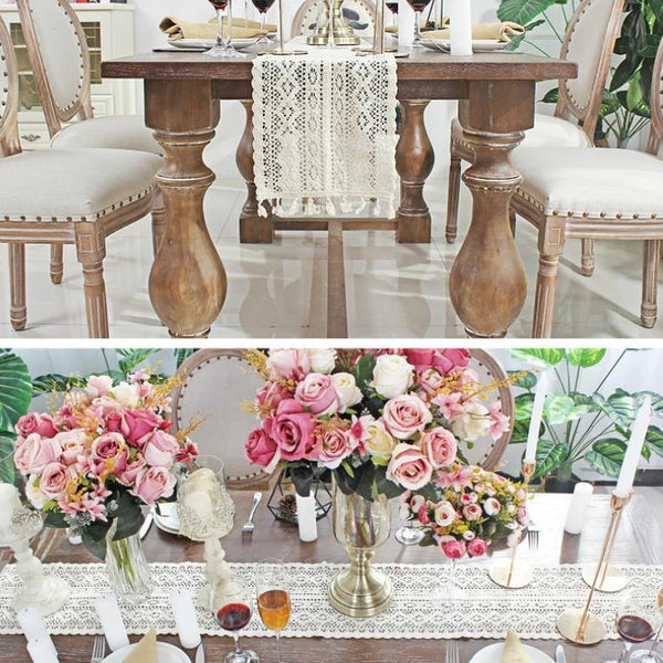Elegant Lace Macrame Table Runner Table Runners